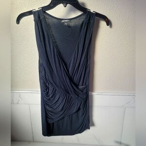 Express Black Ruched Tank Size Small